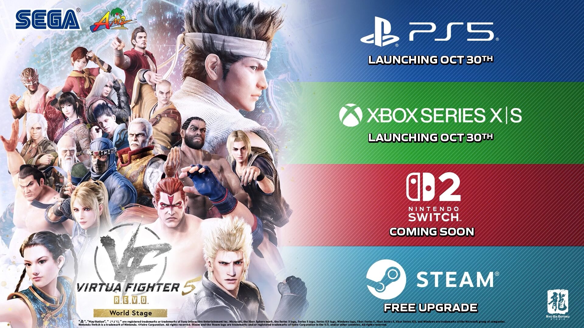 Virtua Fighter 5 Revo World Stage lança 30 de outubro para PS5, Xbox Series e PC; Mais tarde para o interruptor 2