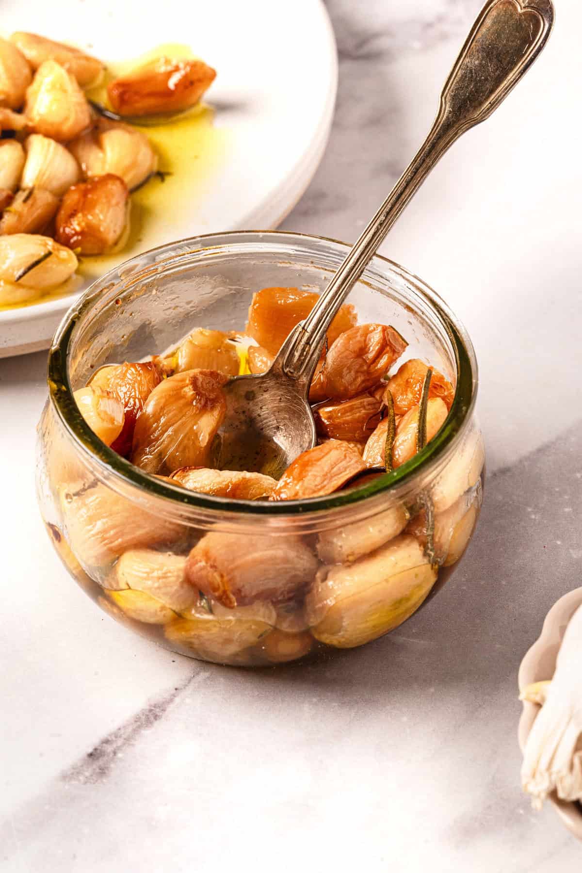 Confit de alho – fé de fé de alimentos