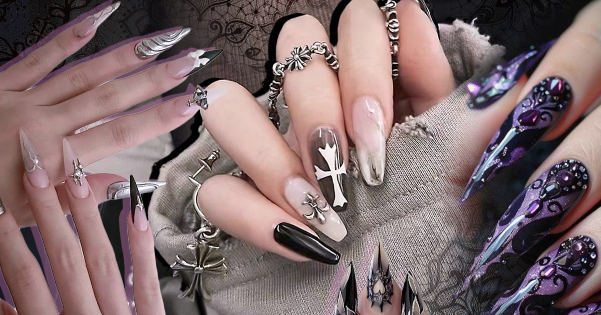 Designs de unhas góticas: 5 ousadas, mas belas idéias para todos os Darklings (com tutoriais!)
