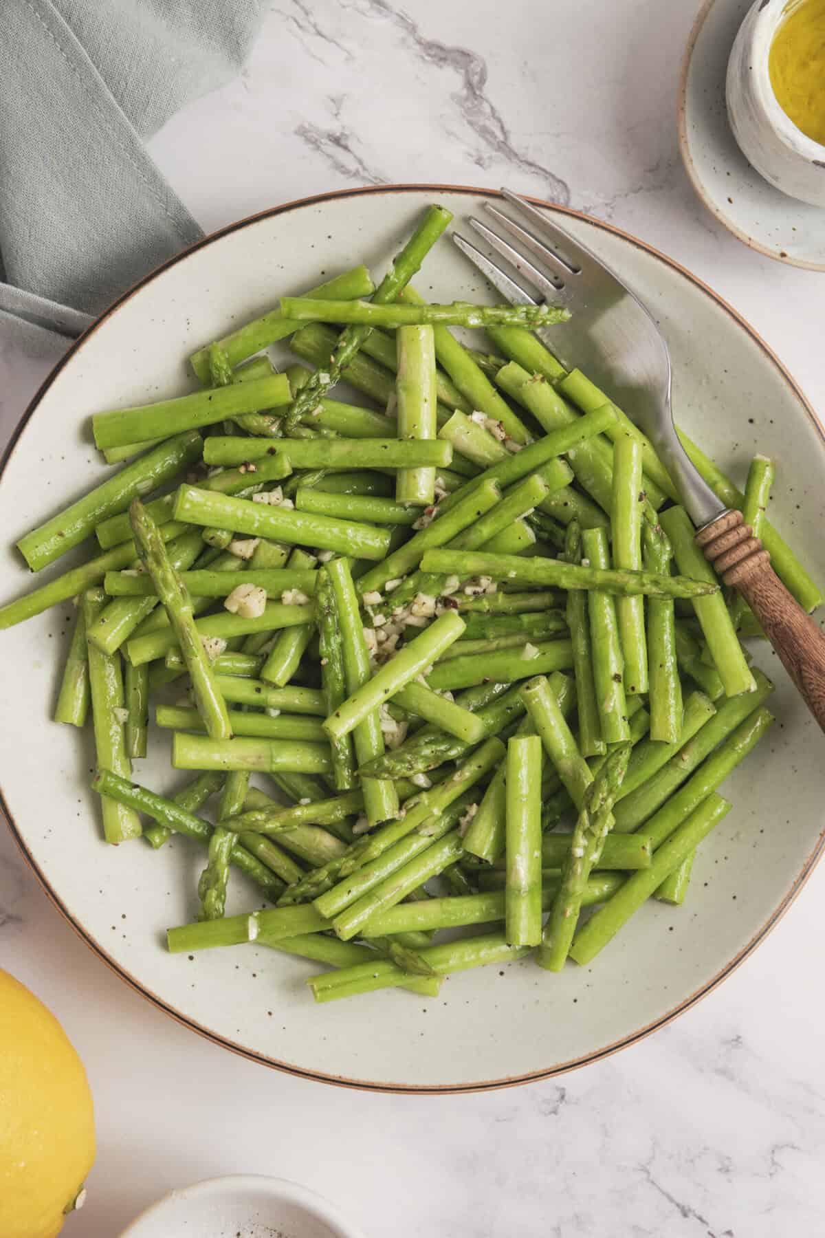 Aspargos refoguados – fé de fé de alimentos