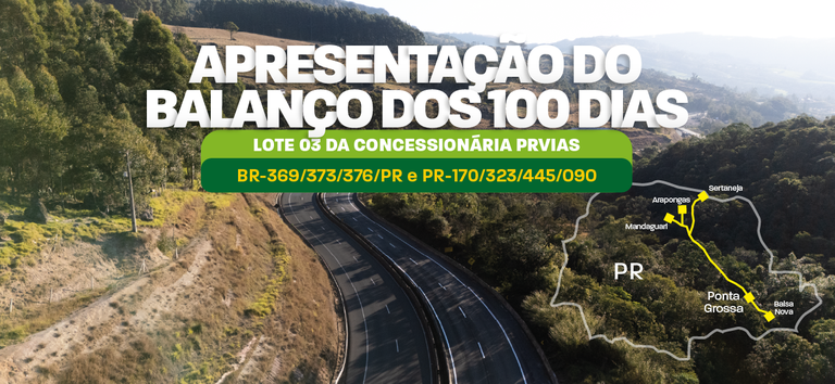 ANTT, Ministério dos Transportes e PRVias apresentam resultados do Plano de 100 dias em Ponta Grossa (PR) nesta quarta-feira (3/9) — Agência Nacional de Transportes Terrestres