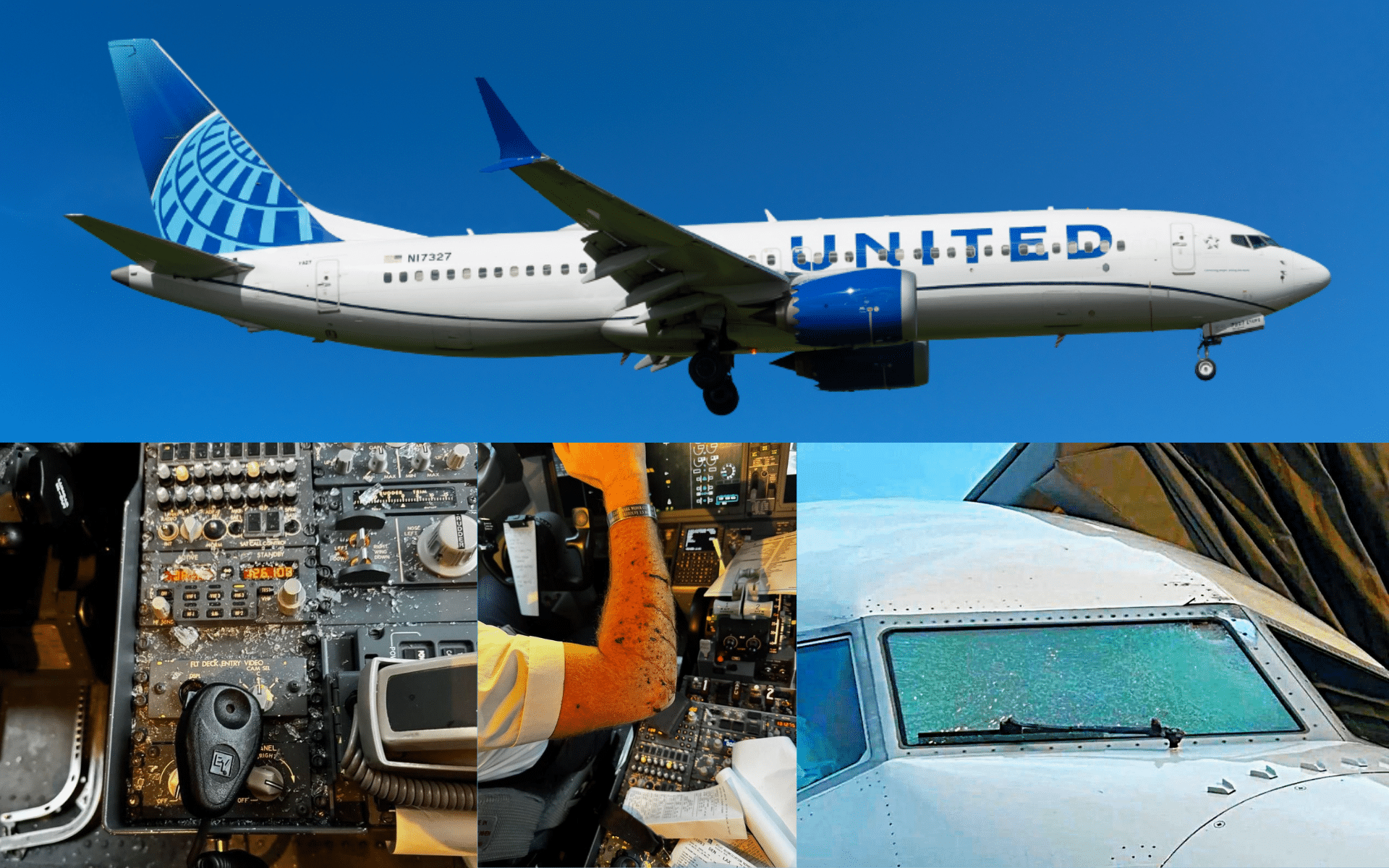 O que atingiu o voo 1093 da United?