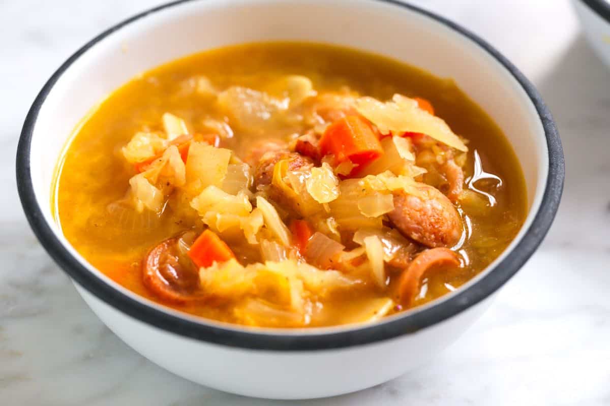 Receita de suspeita de sopa de chucrute