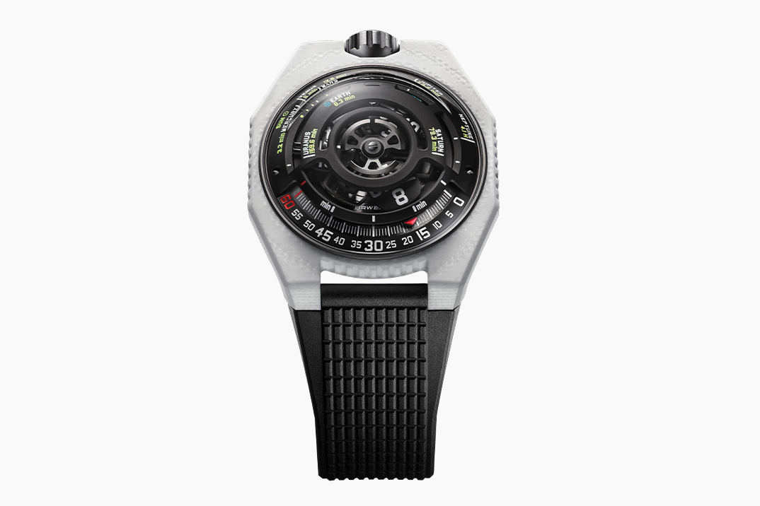 O UR-100V LightSpeed ​​com tema planetário da Urwerk agora é inquebrável com uma caixa de cerâmica inovadora