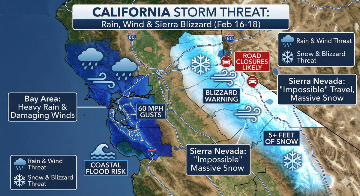 Alertas de tempestade para ventos de 60 MPH, chuvas fortes e inundações emergem