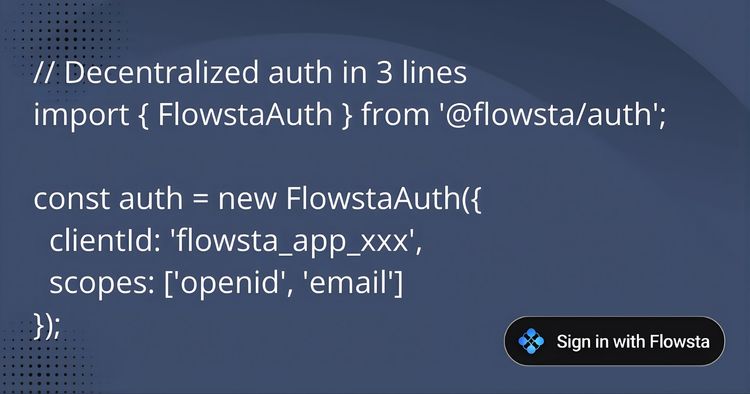 Como adicionar autenticação descentralizada ao seu aplicativo Web com Flowsta Auth