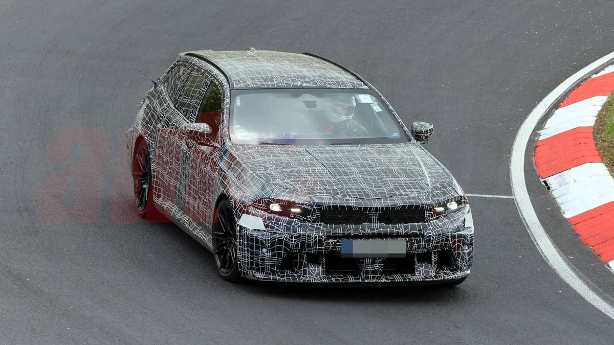 2027 BMW M5 Wagon chega a Nürburgring com um novo visual elegante