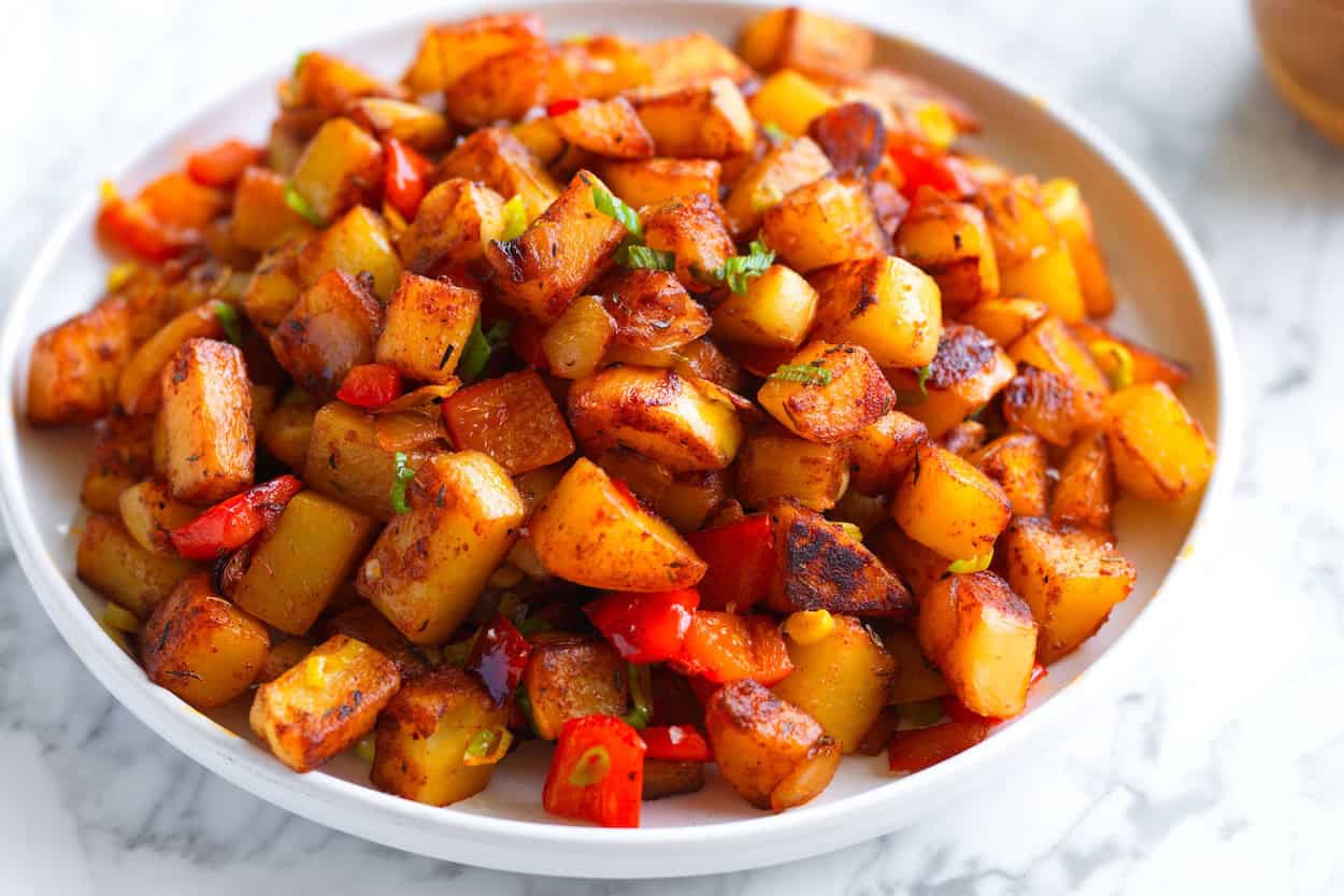 Receita fácil de batatas para o café da manhã