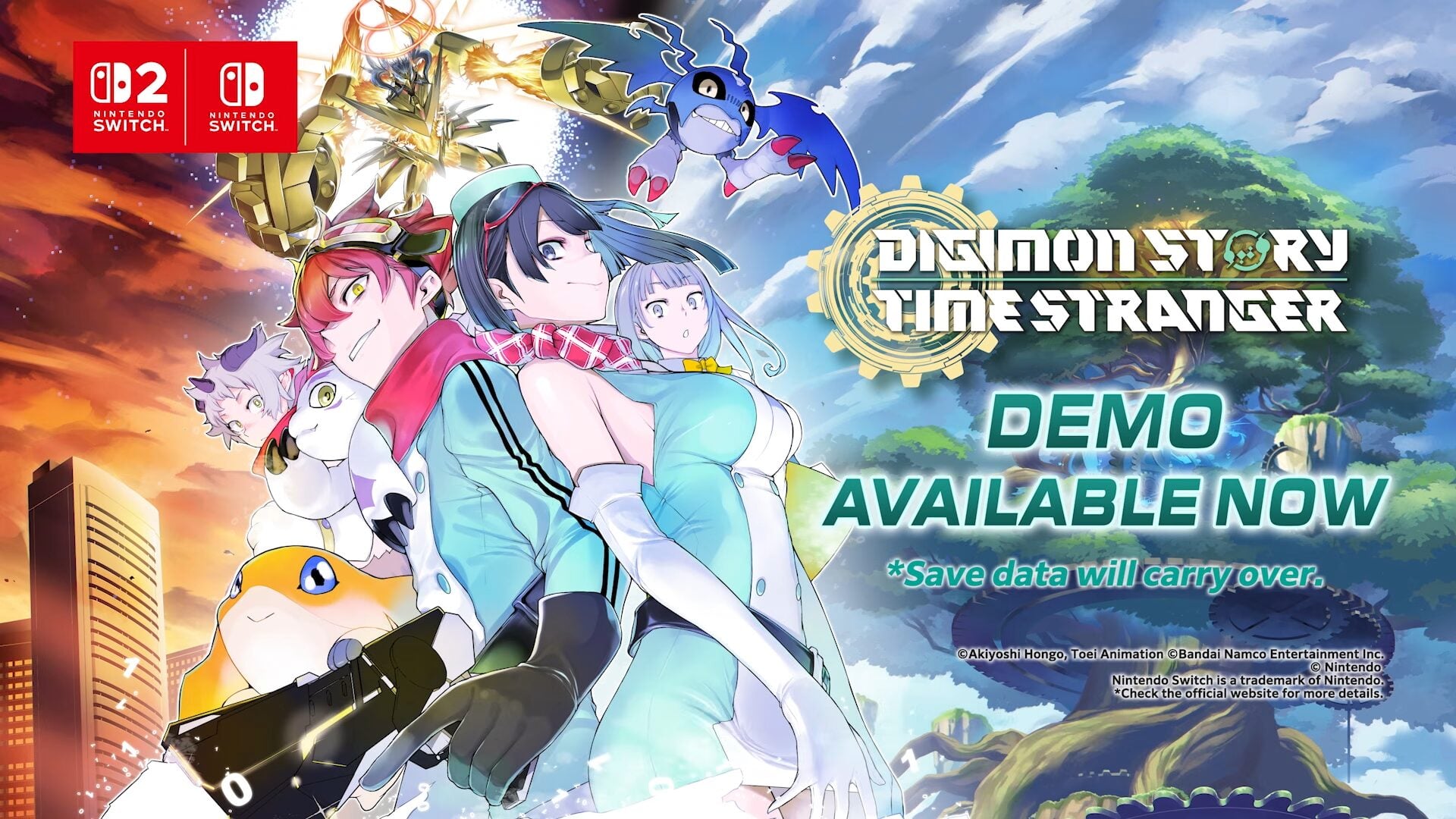 Demo de Digimon Story: Time Stranger para Switch 2, Switch já disponível
